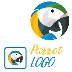 parrot logo vector fun art illustration © dTosh