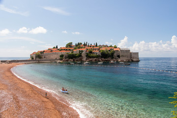 sveti stefan island in mediterranean sea montenegro