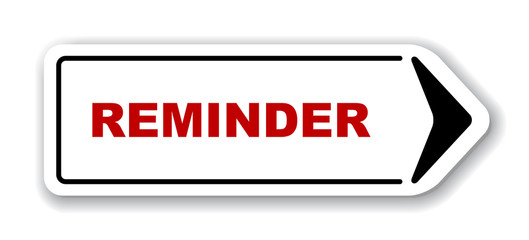 red vector banner reminder