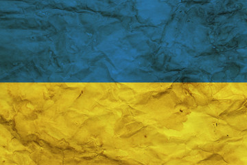 Flag of Ukraine in grunge style.