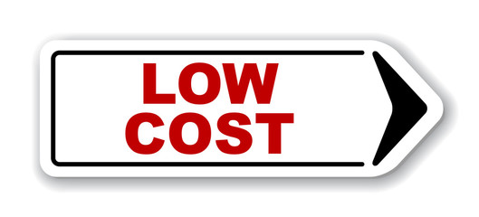 red vector banner low cost