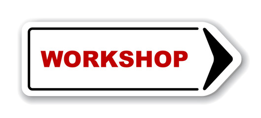 red vector banner workshop