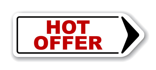 red vector banner hot offer