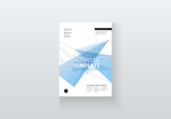 Geometric brochure design template. Vector illustration.