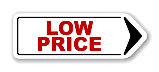 red vector banner low price