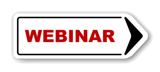 red vector banner webinar