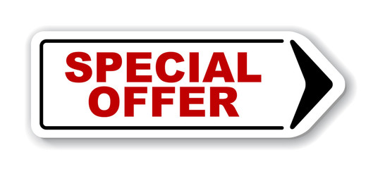 red vector banner special offer