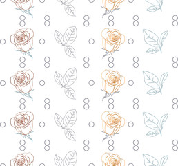 Seamless pattern with roses. Vector illustration