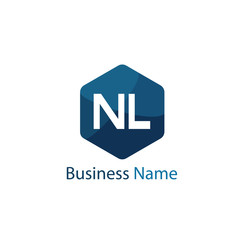 Initial Letter NL Logo Template Design