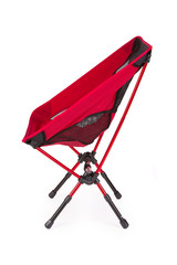 Folding camping chair on white background