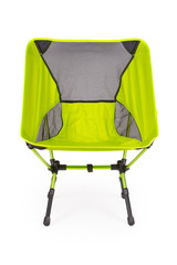 Folding camping chair on white background