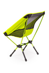 Folding camping chair on white background
