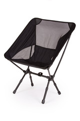 Folding camping chair on white background