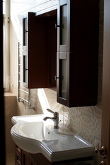 Bathroom in the country house. Home desgn