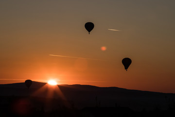 Balloon in the sunset