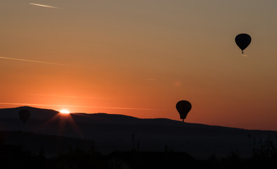 Balloon in the sunset