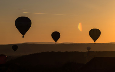 Balloon in the sunset