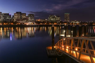 Foto op Plexiglas Portland Skyline and Willamette River at night, Oregon © Bram