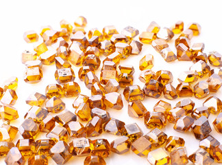 yellow synthetic diamonds in macro