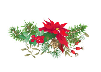 Christmas decoration, a wreath made of fir branches