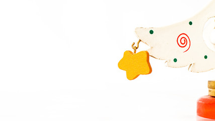 Christmas ticket decorated with toy