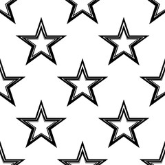 Star Shape Icon Seamless Pattern