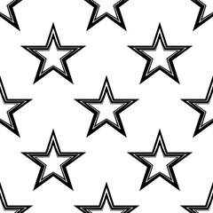 Star Shape Icon Seamless Pattern