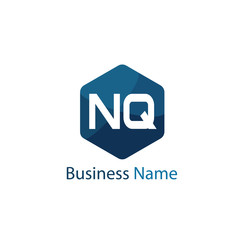 Initial Letter NQ Logo Template Design