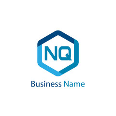 Initial Letter NQ Logo Template Design