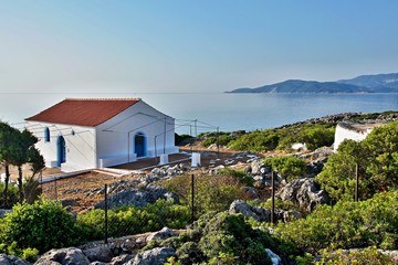 Fototapeta na wymiar Greece,island Ithaki-view of the seacoast near Kioni
