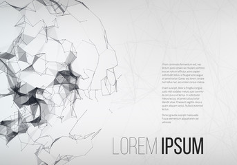 Abstract sphere with dots and lines. Futuristic vector illustration.