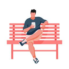 man sitting on a bench