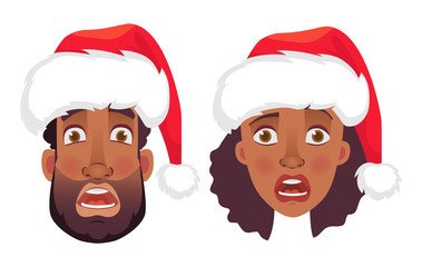 face of African man and woman