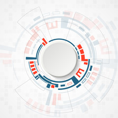 Abstract technology background. Vector illustration with futuristic elements.