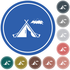 Tourist tent icon