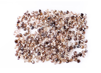 Naturally-mined, brown glossy diamonds