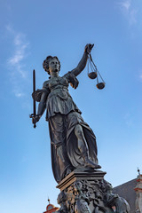 Fototapeta na wymiar lady justice with the scale symbolizes the law