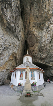 Pestera church at the entrance of Ialomita cave