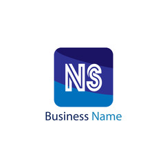 Initial Letter NS Logo Template Design