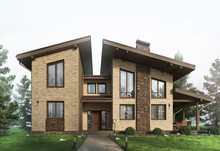 3d visualization of a private house design