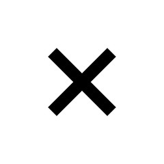 Delete, x mark glyph icon