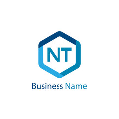 Initial Letter NT Logo Template Design