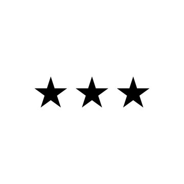 Three star glyph icon