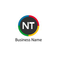 Initial Letter NT Logo Template Design