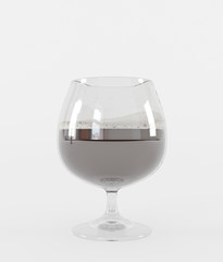 A glass of beer 3d rendering