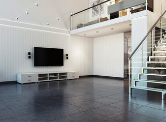 Modern interior 3d rendering
