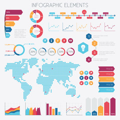
Infographic Elements Set - Data Analysis, Charts, Graphs - vector EPS10 