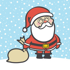 Hand Drawn Santa Claus Vector illustration