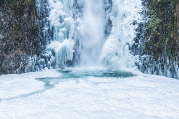 Multnoham Falls frozen pool