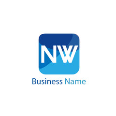 Initial Letter NW Logo Template Design